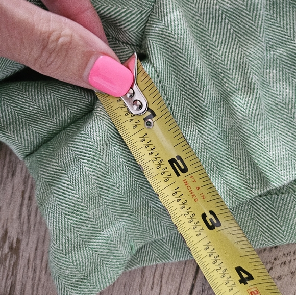 Veronica Beard Short Size 2 Sage Linen Flat Front High-Waisted - Picture 8 of 8